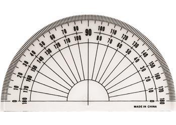 Plastic Protractor 180 Degrees – Each
